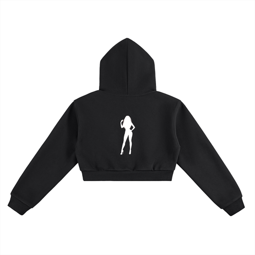 Body Parts Cropped Hoodie